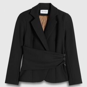The Fold Black Collingham Jacket wool‎ blend size 10 NWT